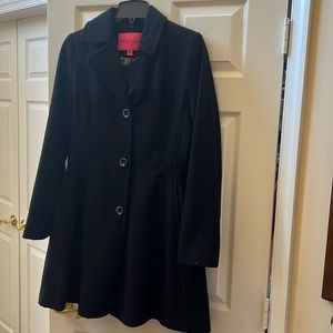 Brand New! NEVER WORN ALL BLACK Betsey John Wool Coat! Tags still on the coat!